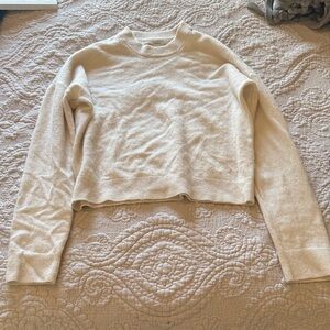 Cream Knit Sweater Abercrombie Cashmere size small